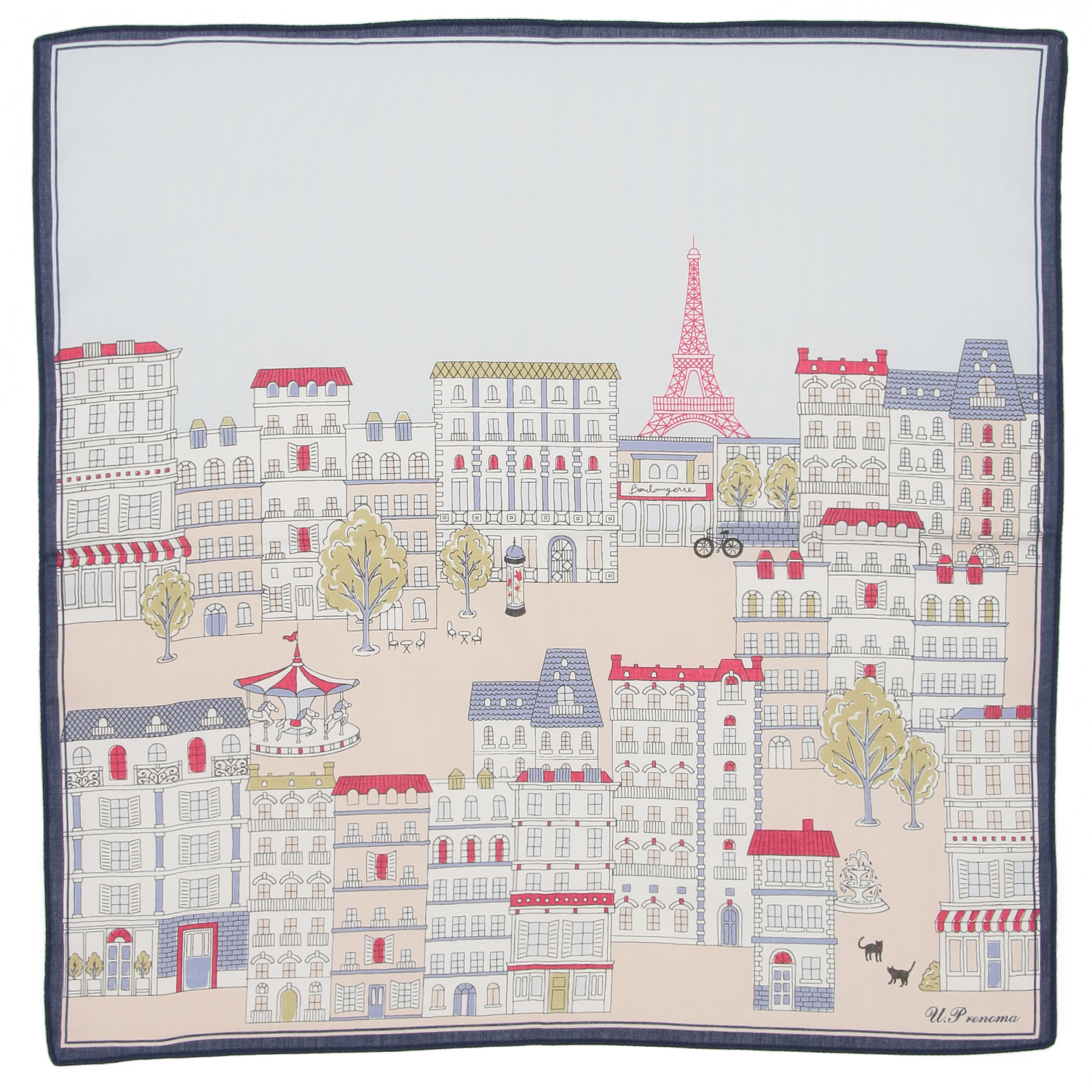 【在庫限り】U．Prenoma プリントハンカチ - 画像3