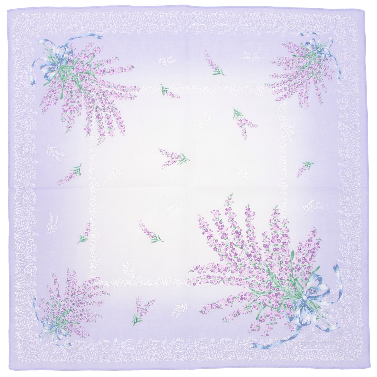 婦人大判ガーゼハンカチ ラベンダー