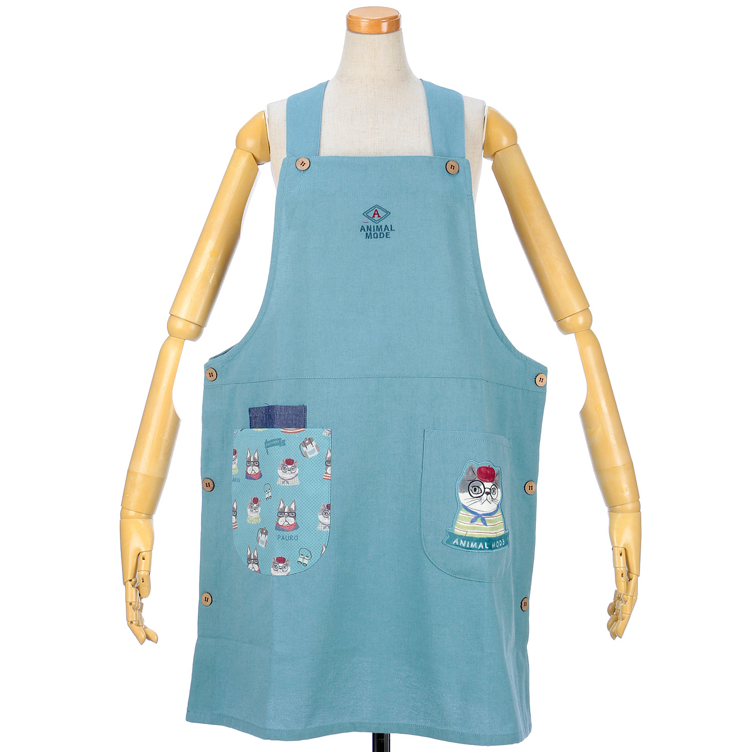 アニマルモード 両脇釦あきエプロン - 画像2