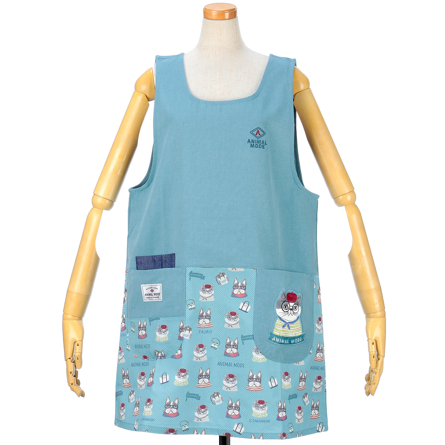 アニマルモード 釦リボンあきエプロン - 画像3