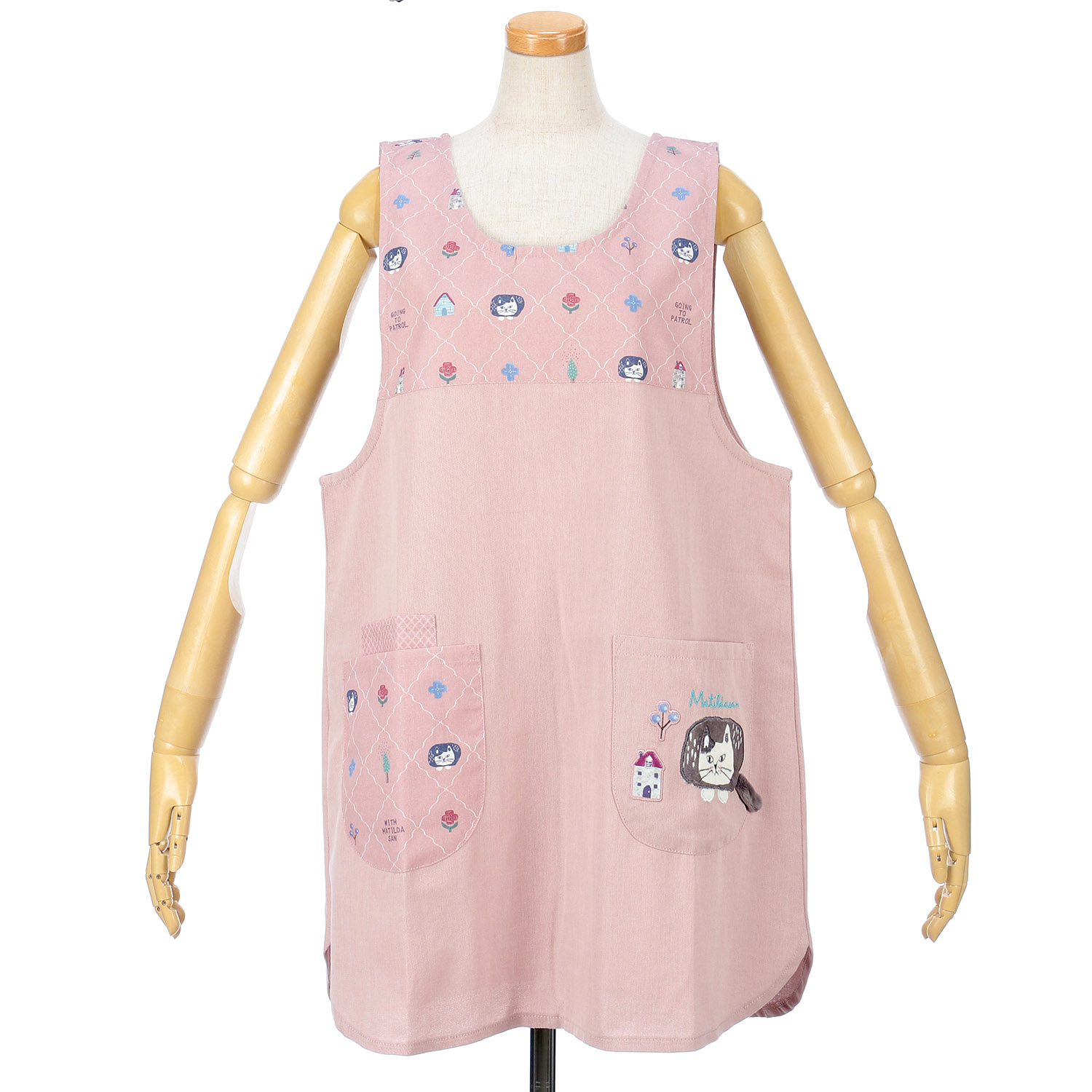 釦リボンあきエプロン