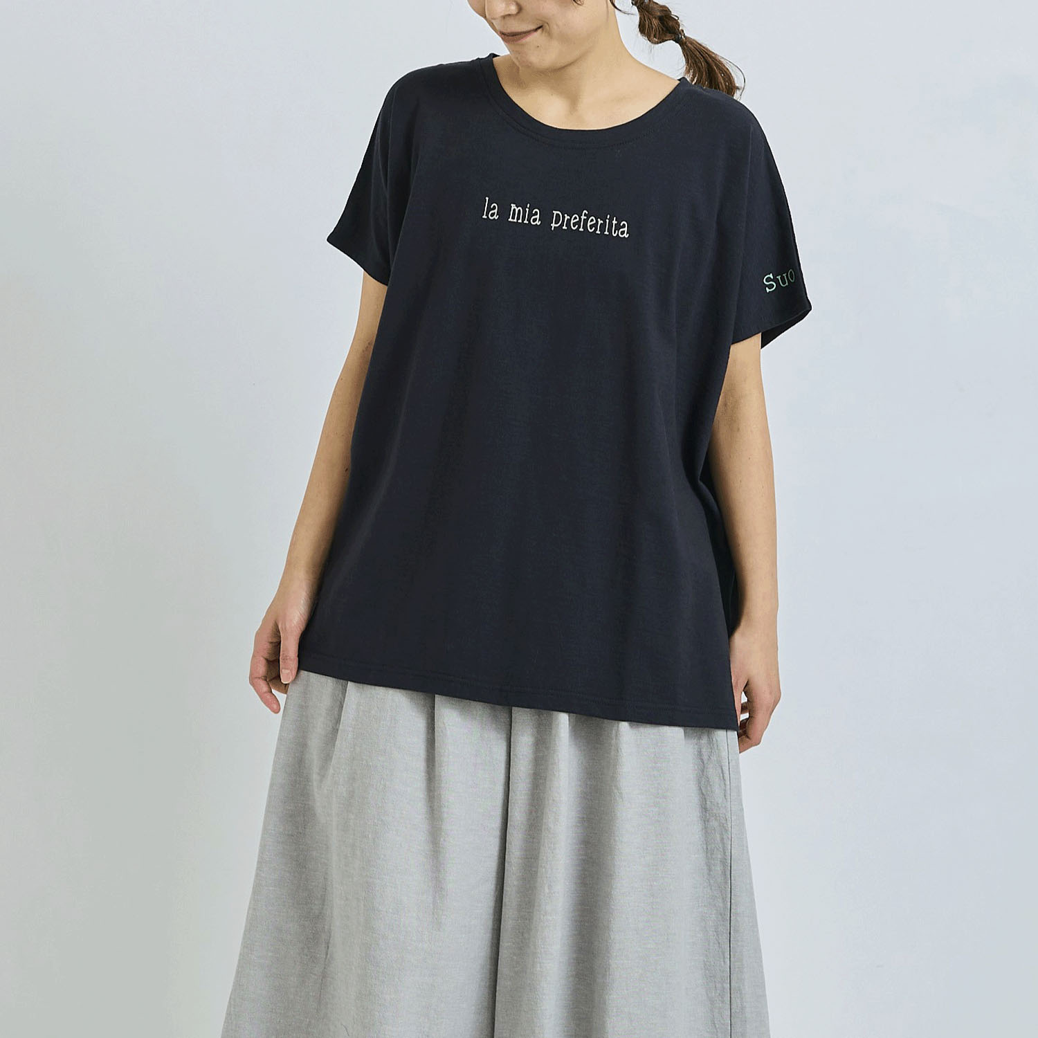 ノンノ UV加工付き ドロップショルダーカットソー