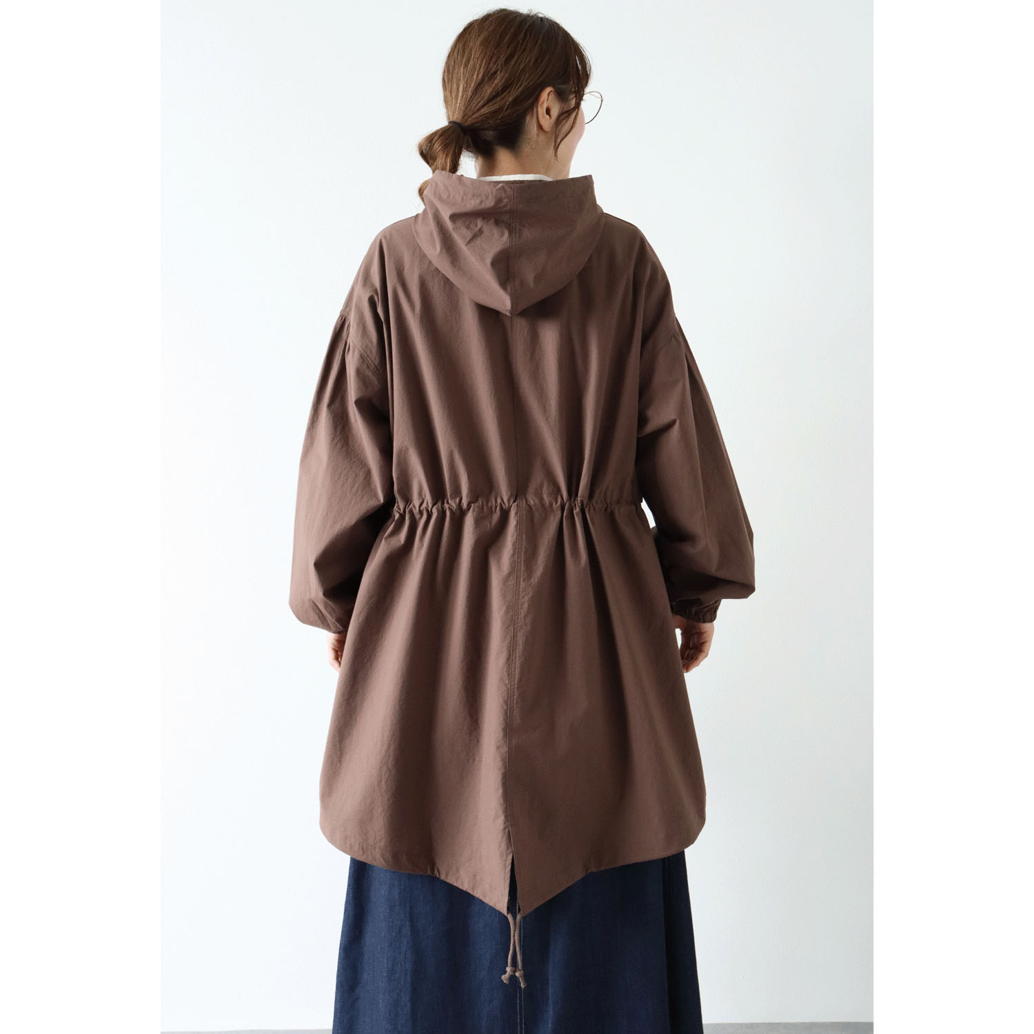 ノンノ コットンワッシャー フード付きコート - 画像2