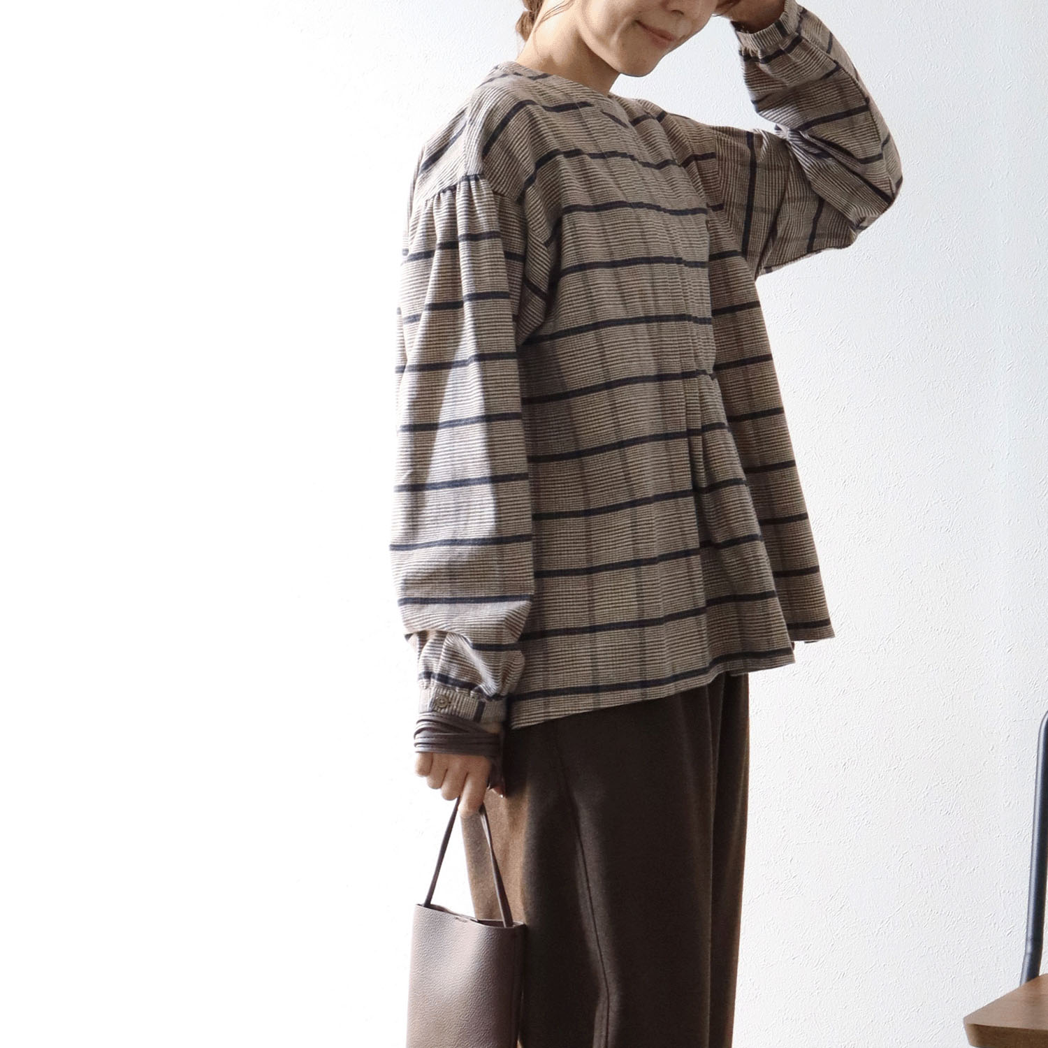 cloudnine ノンノ ストライプ・チェック柄アソートブラウス - 画像11