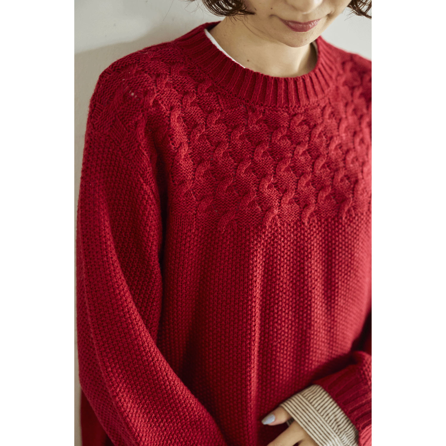 cloudnine ノンノ ニット無地・布帛ストライププルオーバー - 画像13