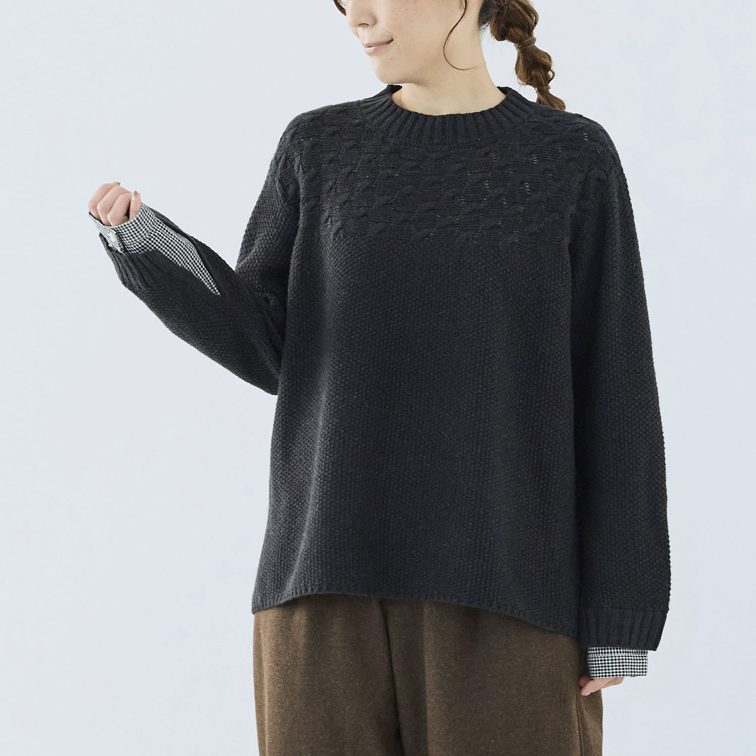 cloudnine ノンノ ニット無地・布帛ストライププルオーバー - 画像7