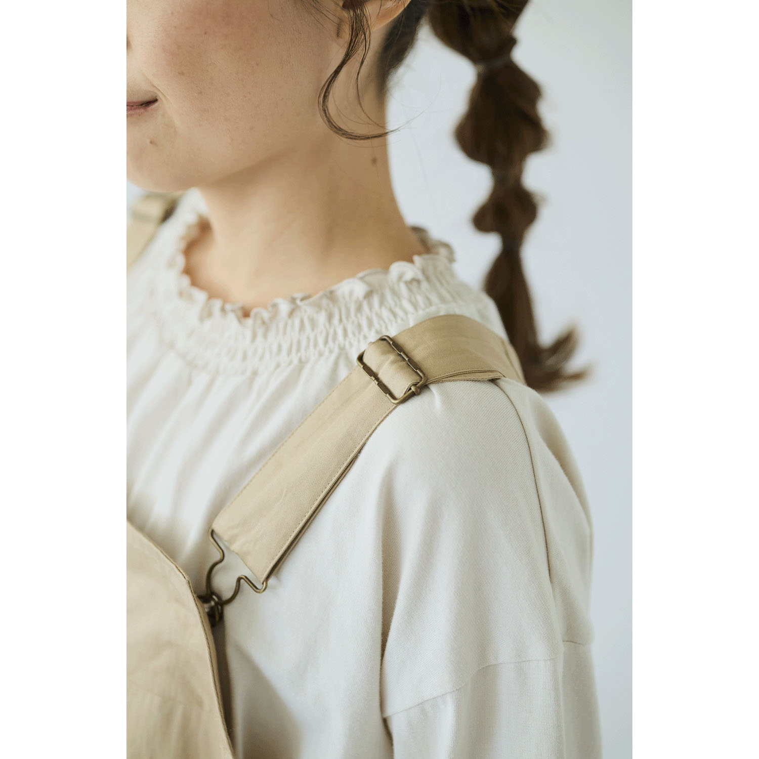 ノンノ オーバーオール コットンツイル無地 - 画像2