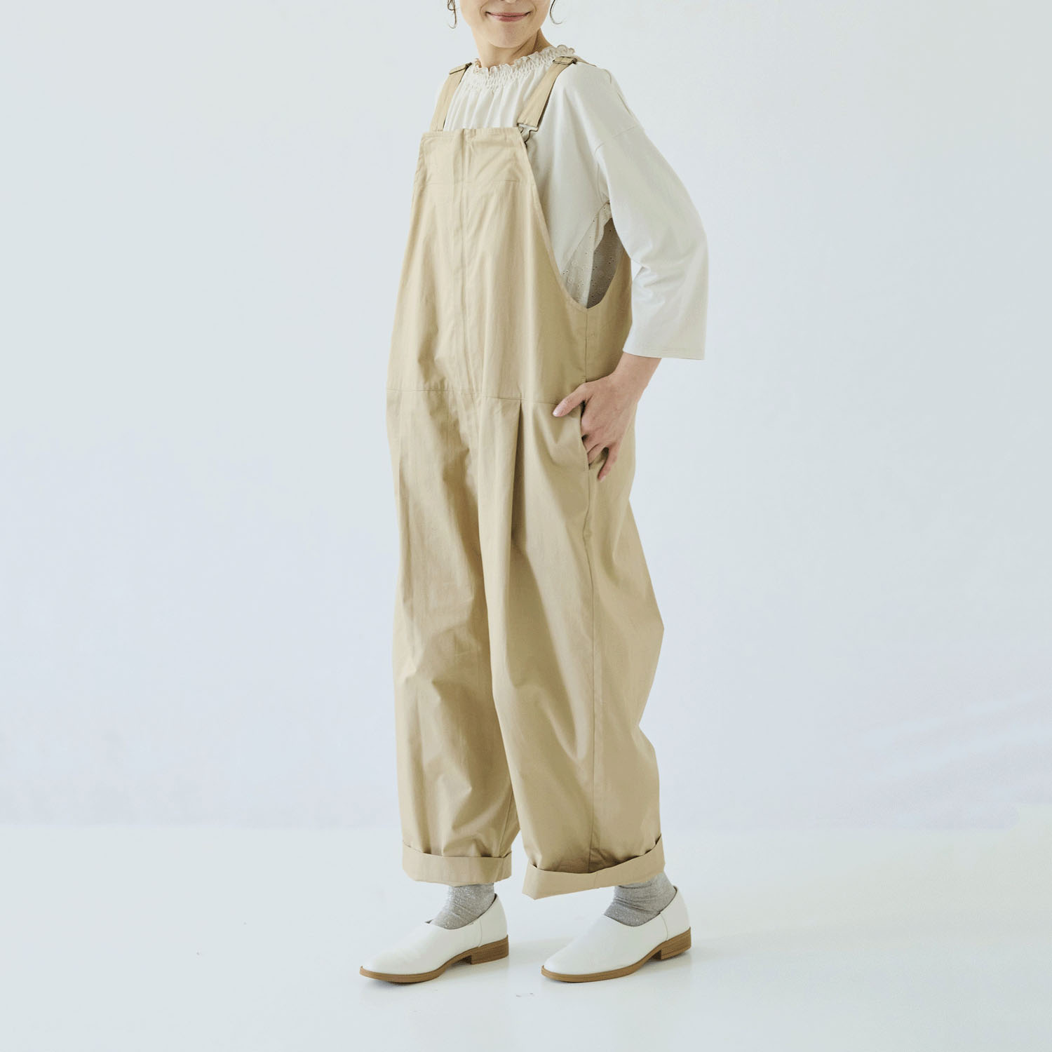 ノンノ オーバーオール コットンツイル無地 - 画像8