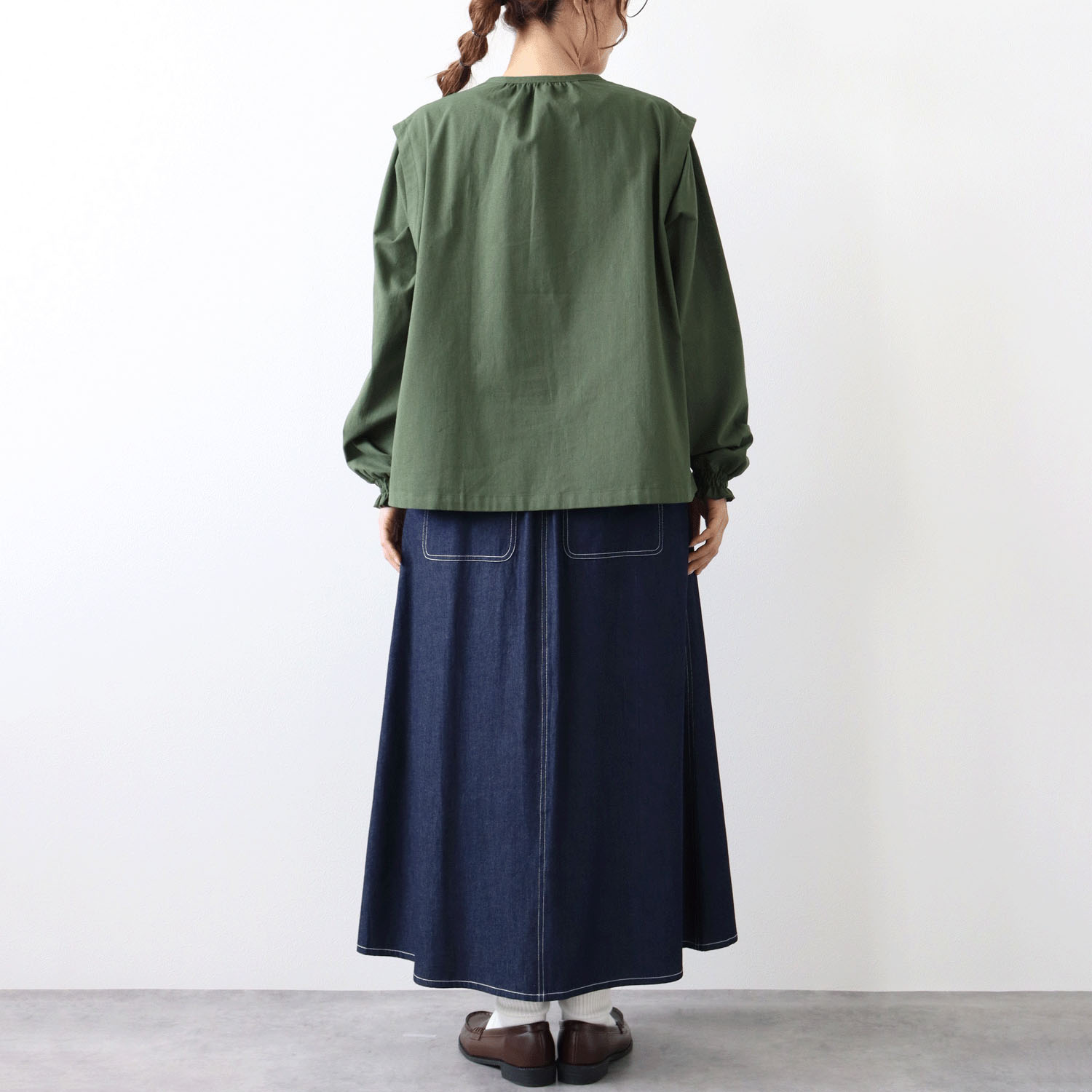 ノンノ コットン布帛キルティングステッチ入りブラウス - 画像16