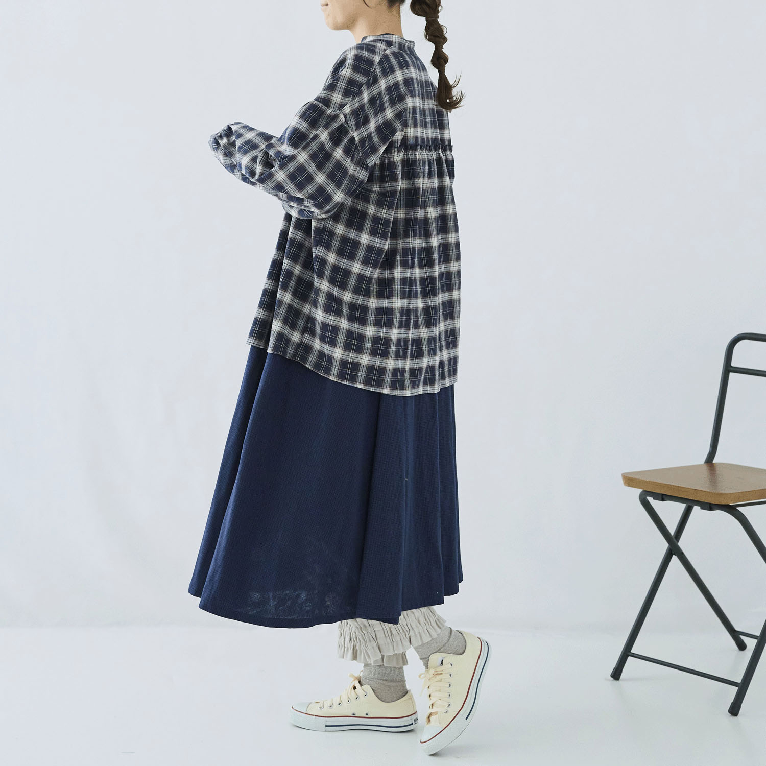 cloudnine ノンノ レーヨンチェックブラウス - 画像15