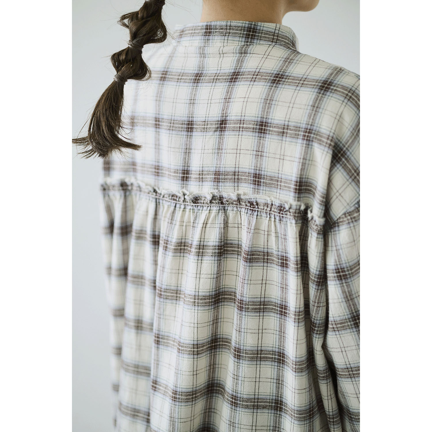 cloudnine ノンノ レーヨンチェックブラウス - 画像8