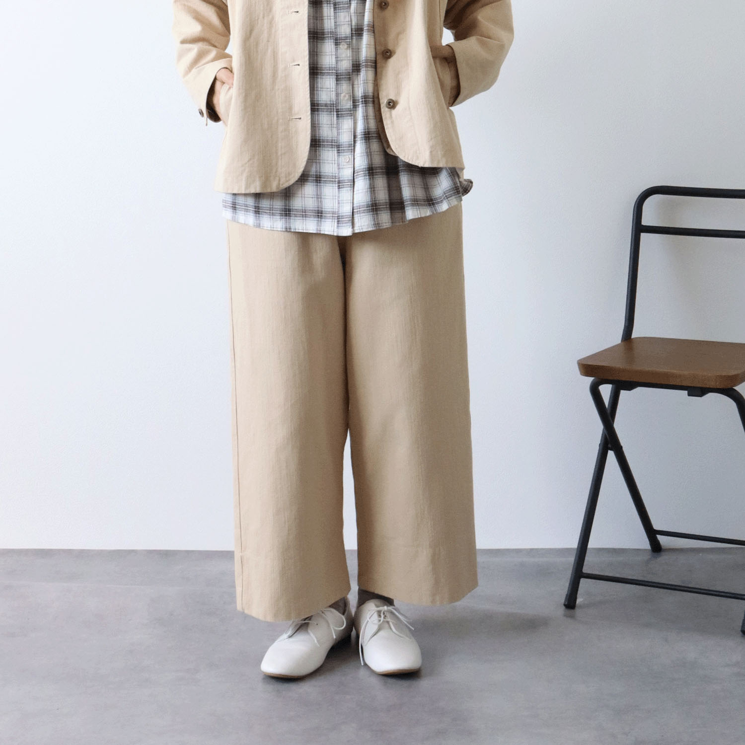 cloudnine ノンノ 9分丈ワイドストレートパンツ - 画像6