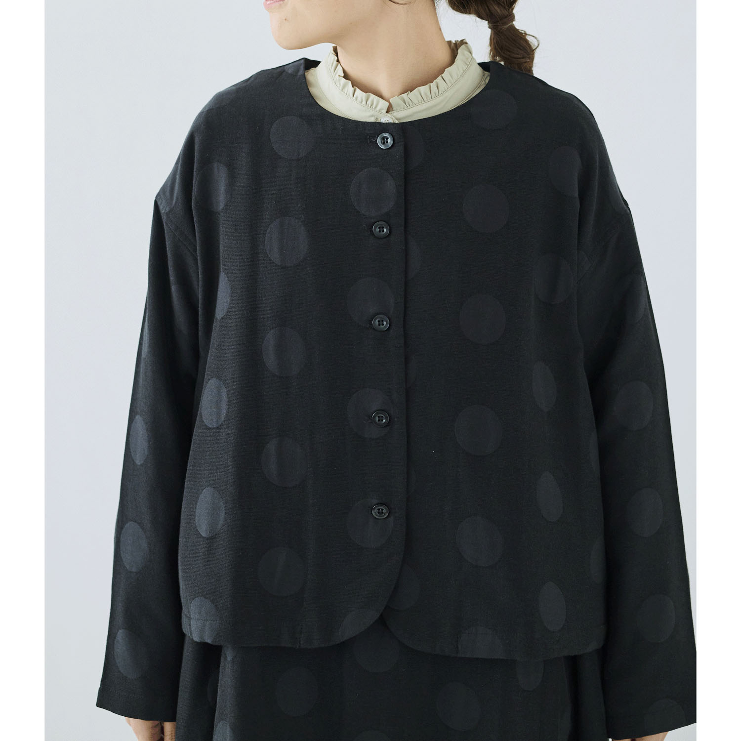 cloudnine ノンノ ジャカードドット柄ジャケット - 画像10