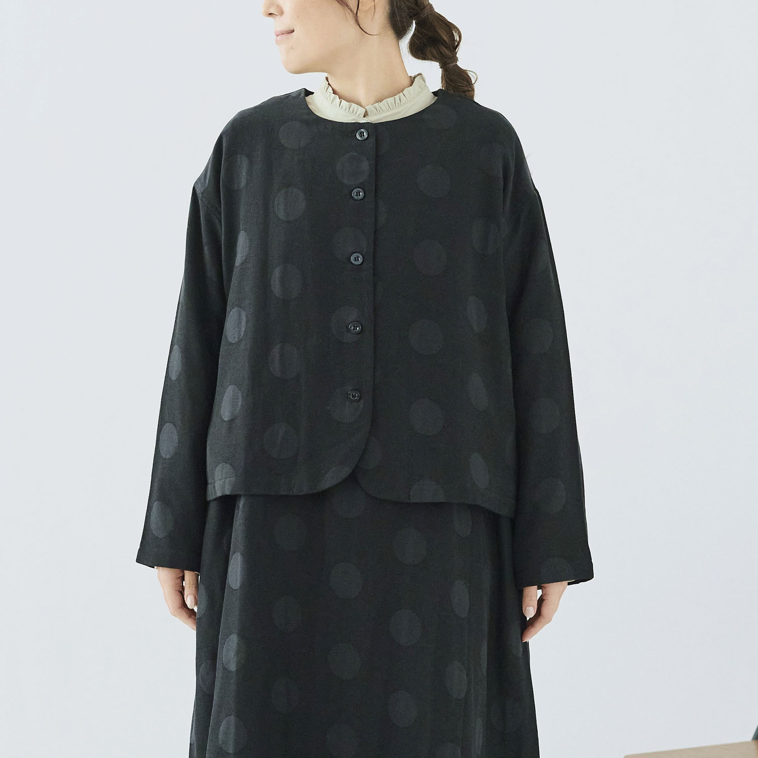 cloudnine ノンノ ジャカードドット柄ジャケット