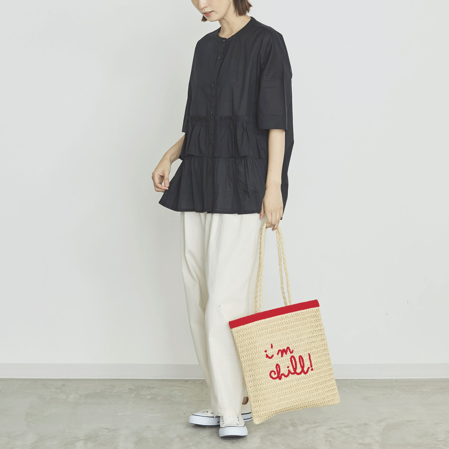 オーブ m．n 2段フリル切替ブラウス - 画像4