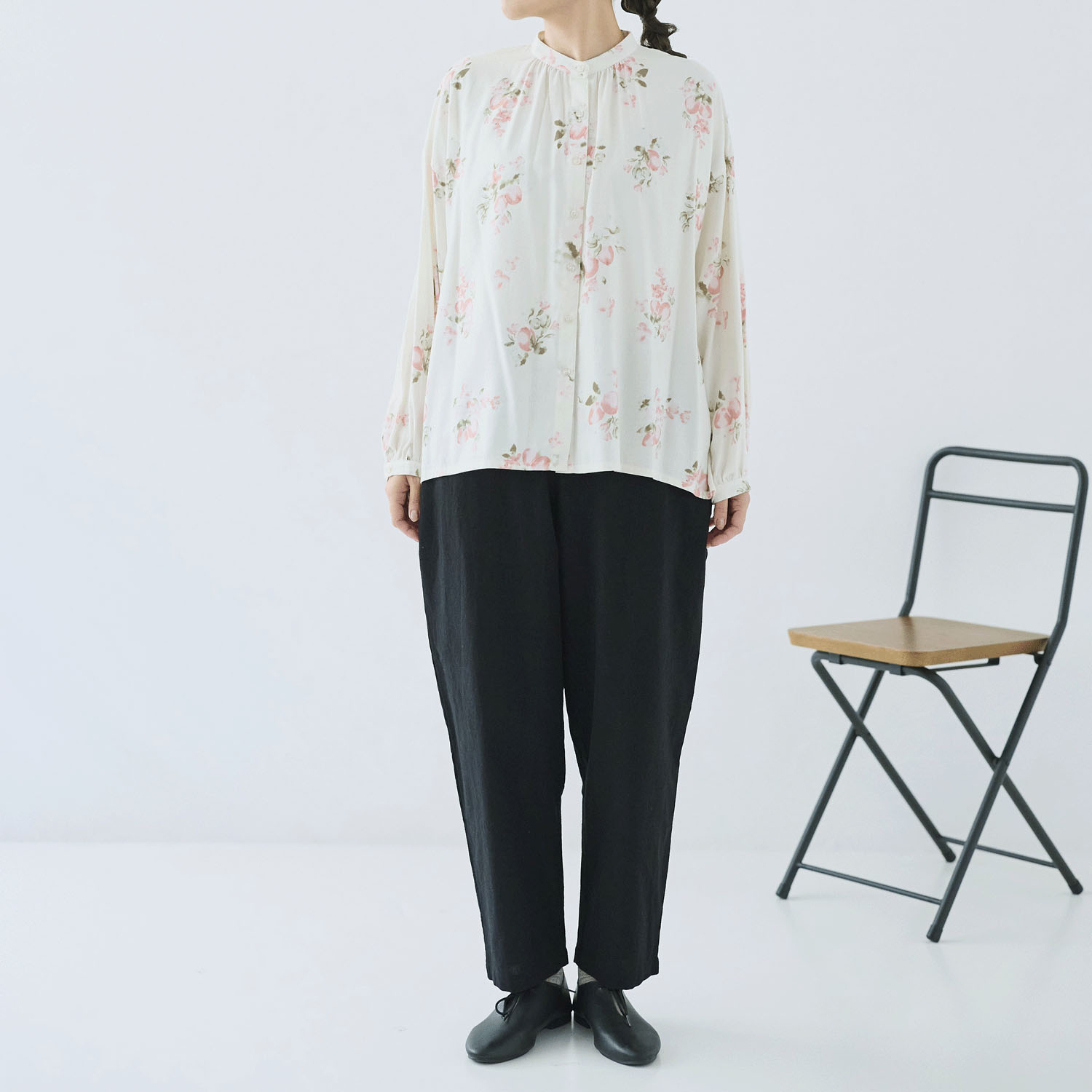 cloudnine ノンノ 水彩画植物柄ブラウス - 画像3