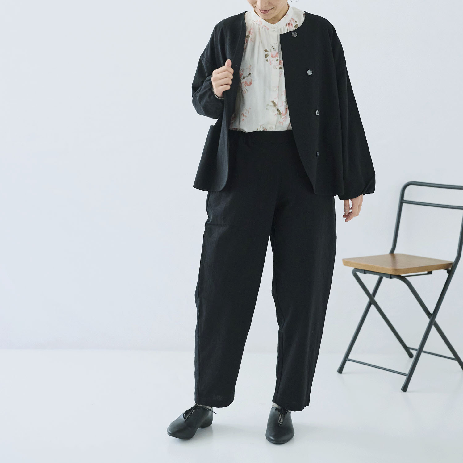 cloudnine ノンノ 水彩画植物柄ブラウス - 画像6