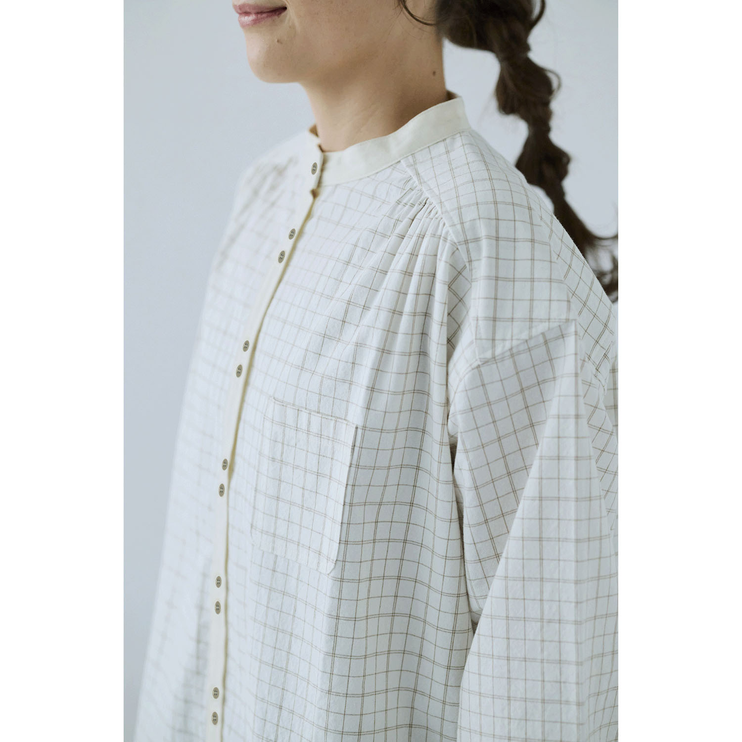 cloudnine ノンノ キャンバスチェック配色チュニック - 画像13