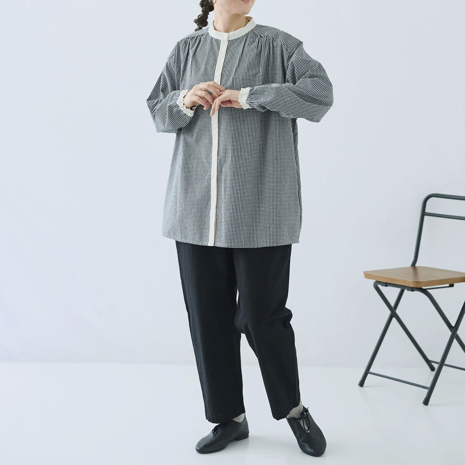 cloudnine ノンノ キャンバスチェック配色チュニック - 画像17