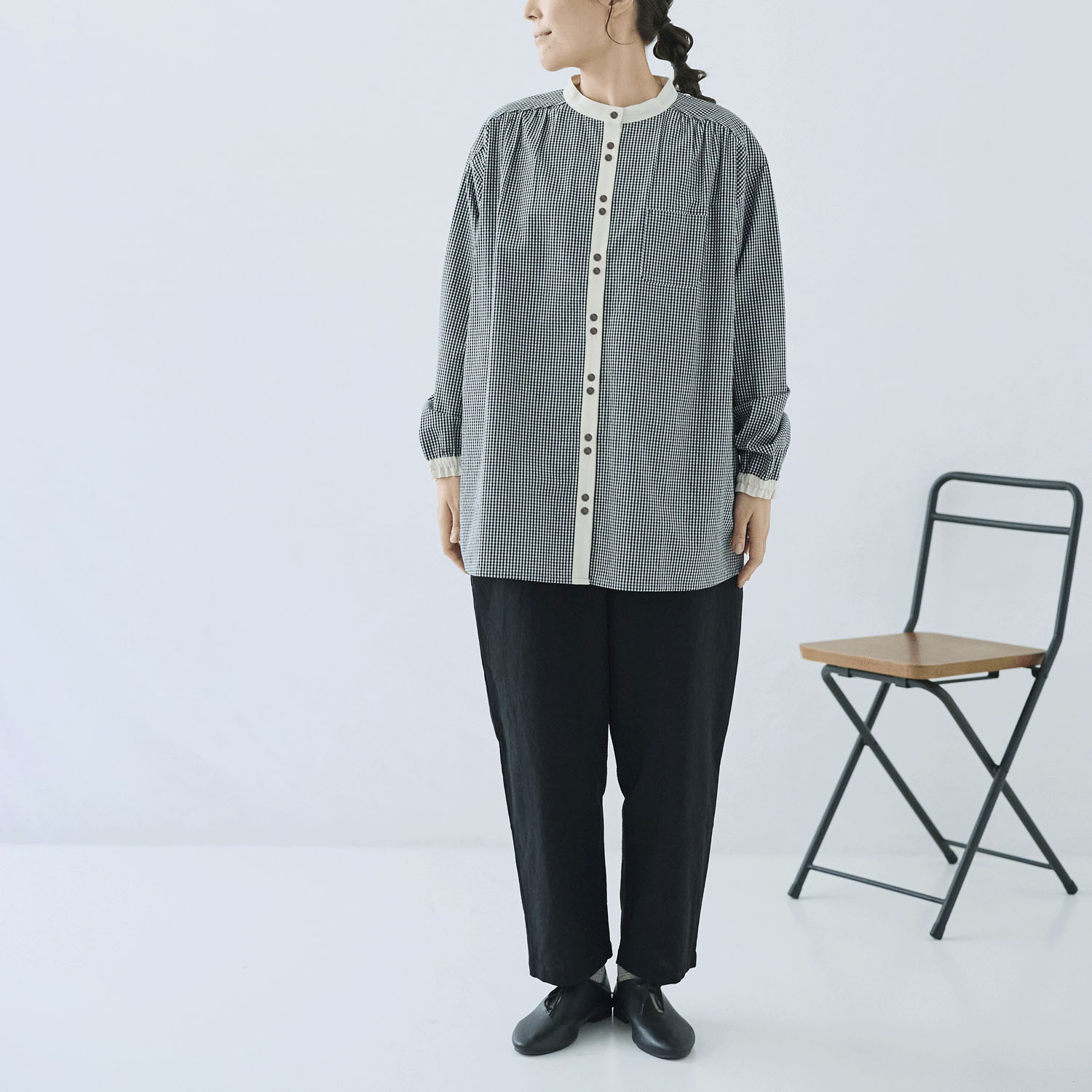 cloudnine ノンノ キャンバスチェック配色チュニック - 画像18