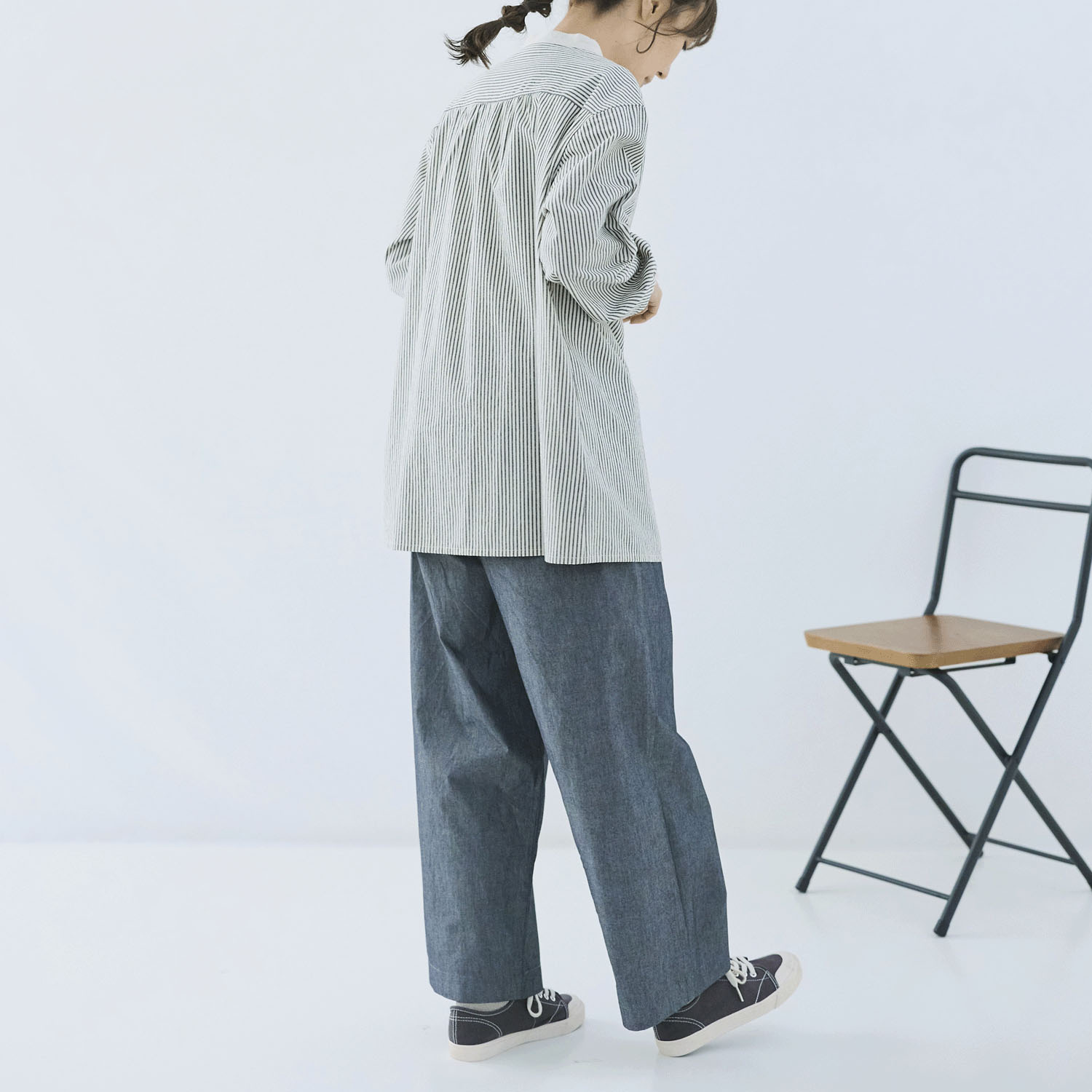 cloudnine ノンノ キャンバスチェック配色チュニック - 画像3