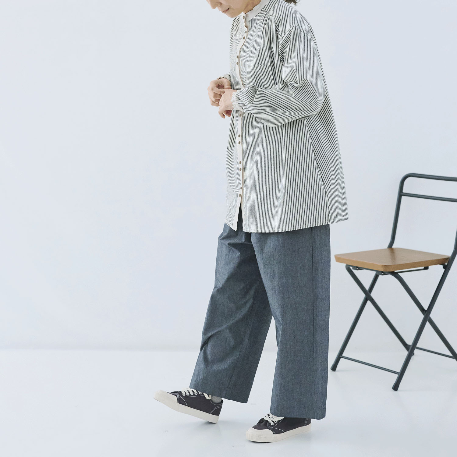 cloudnine ノンノ キャンバスチェック配色チュニック - 画像4