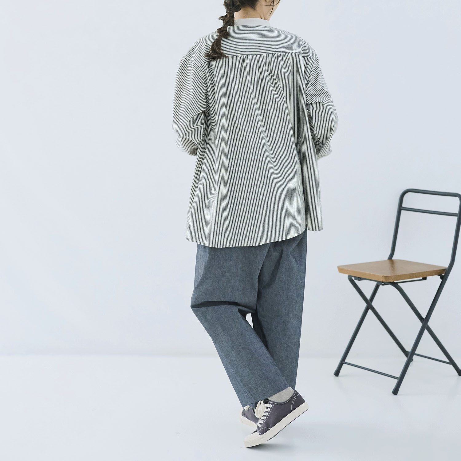 cloudnine ノンノ キャンバスチェック配色チュニック - 画像5