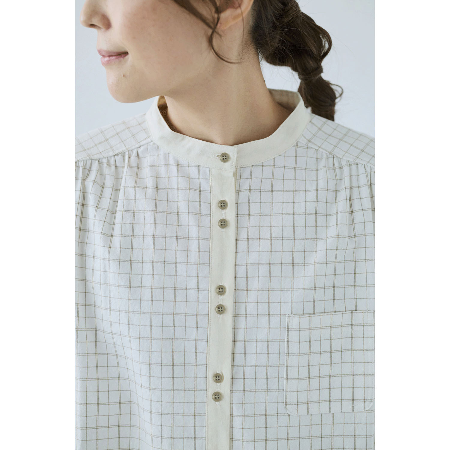 cloudnine ノンノ キャンバスチェック配色チュニック - 画像10