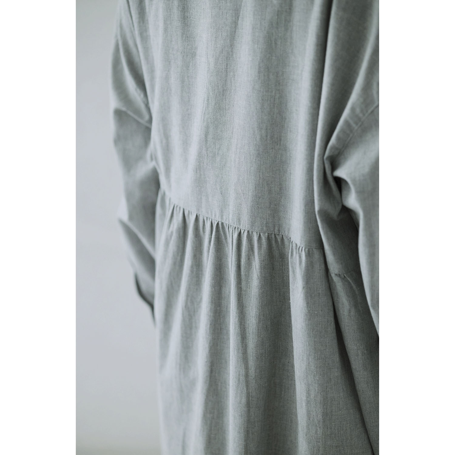 cloudnine ノンノ 綿麻刺繍切替前開きワンピース - 画像11