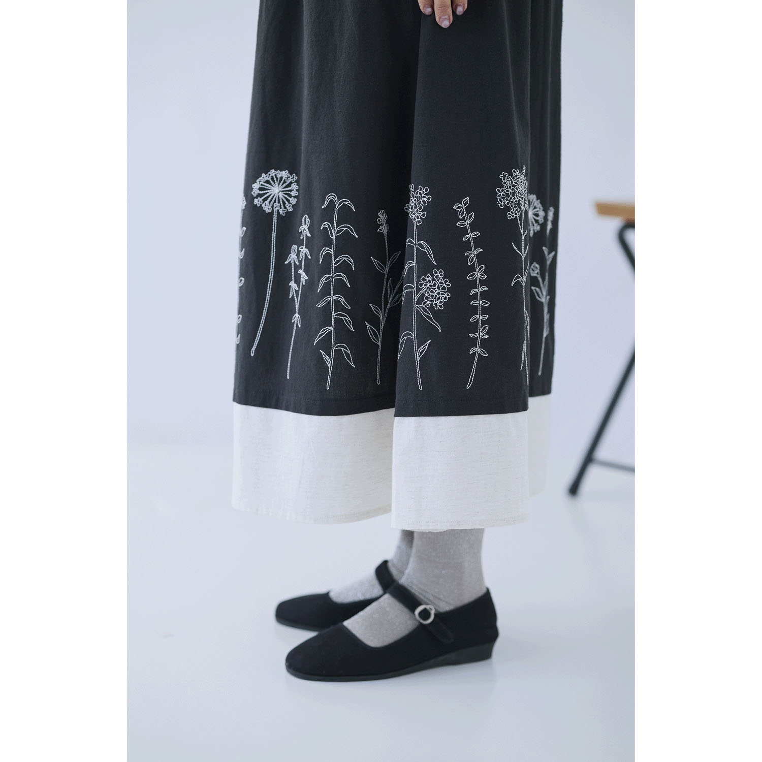 cloudnine ノンノ 刺繍入り裾レイヤード風スカート - 画像8