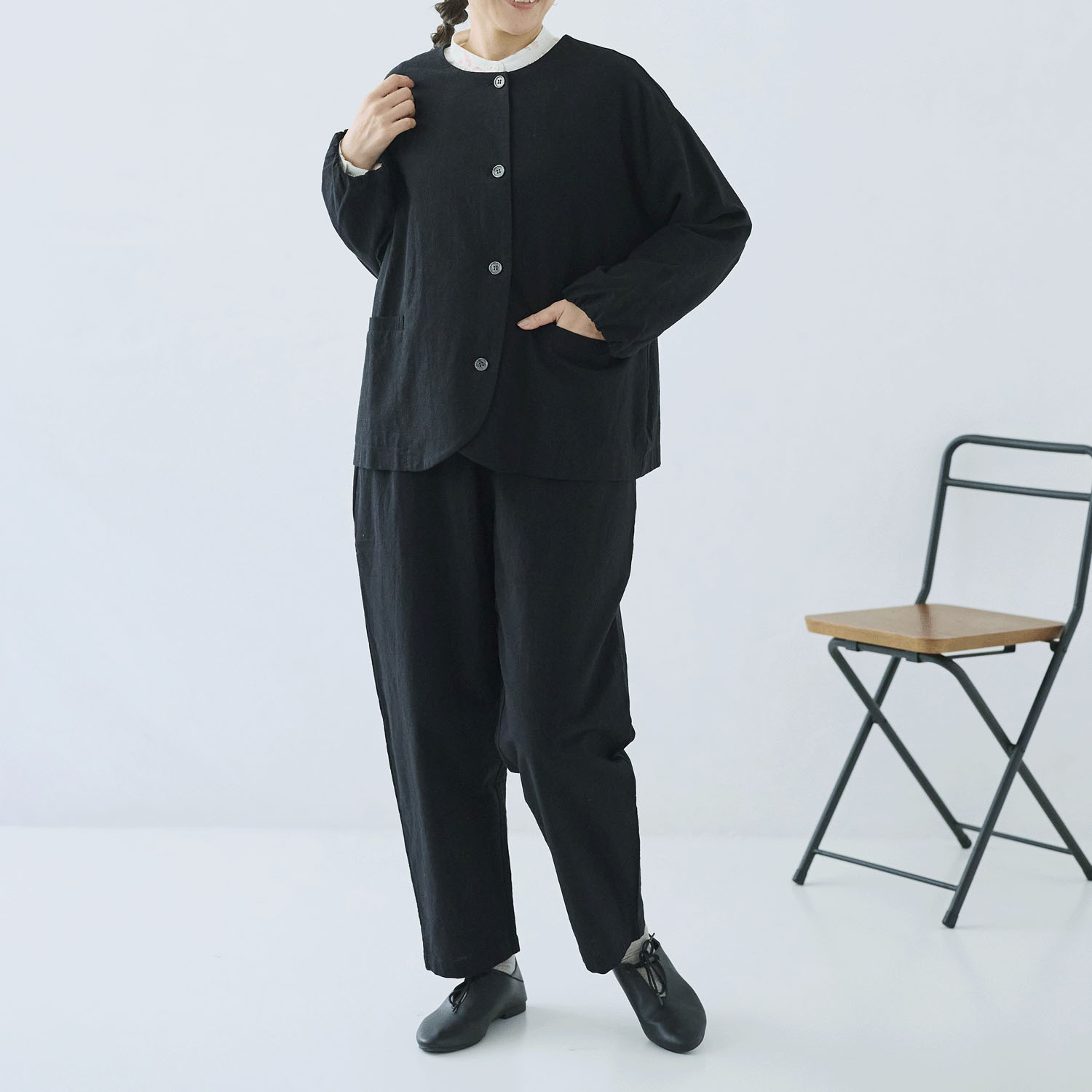 cloudnine ノンノ 綿麻布帛バルーンジャケット - 画像2