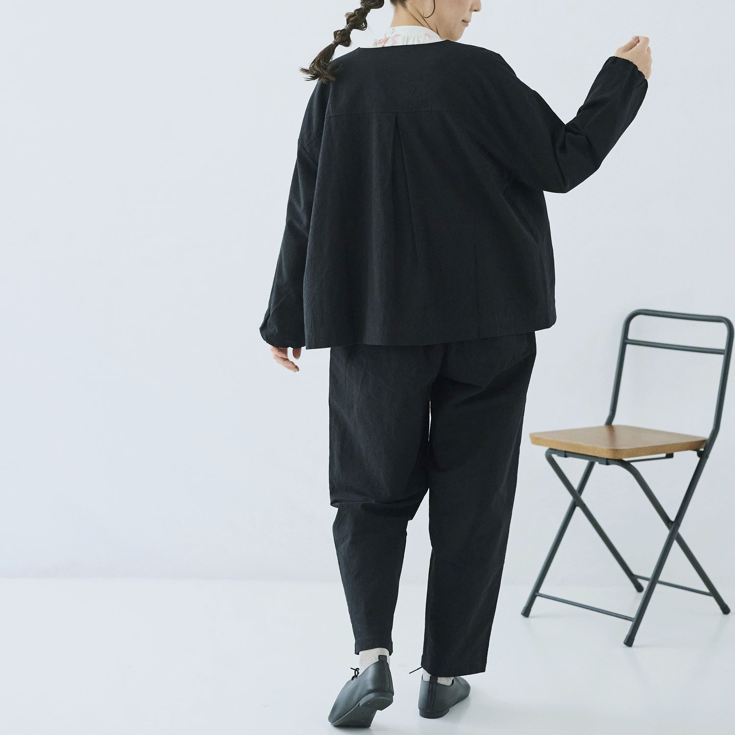 cloudnine ノンノ 綿麻布帛バルーンジャケット - 画像4