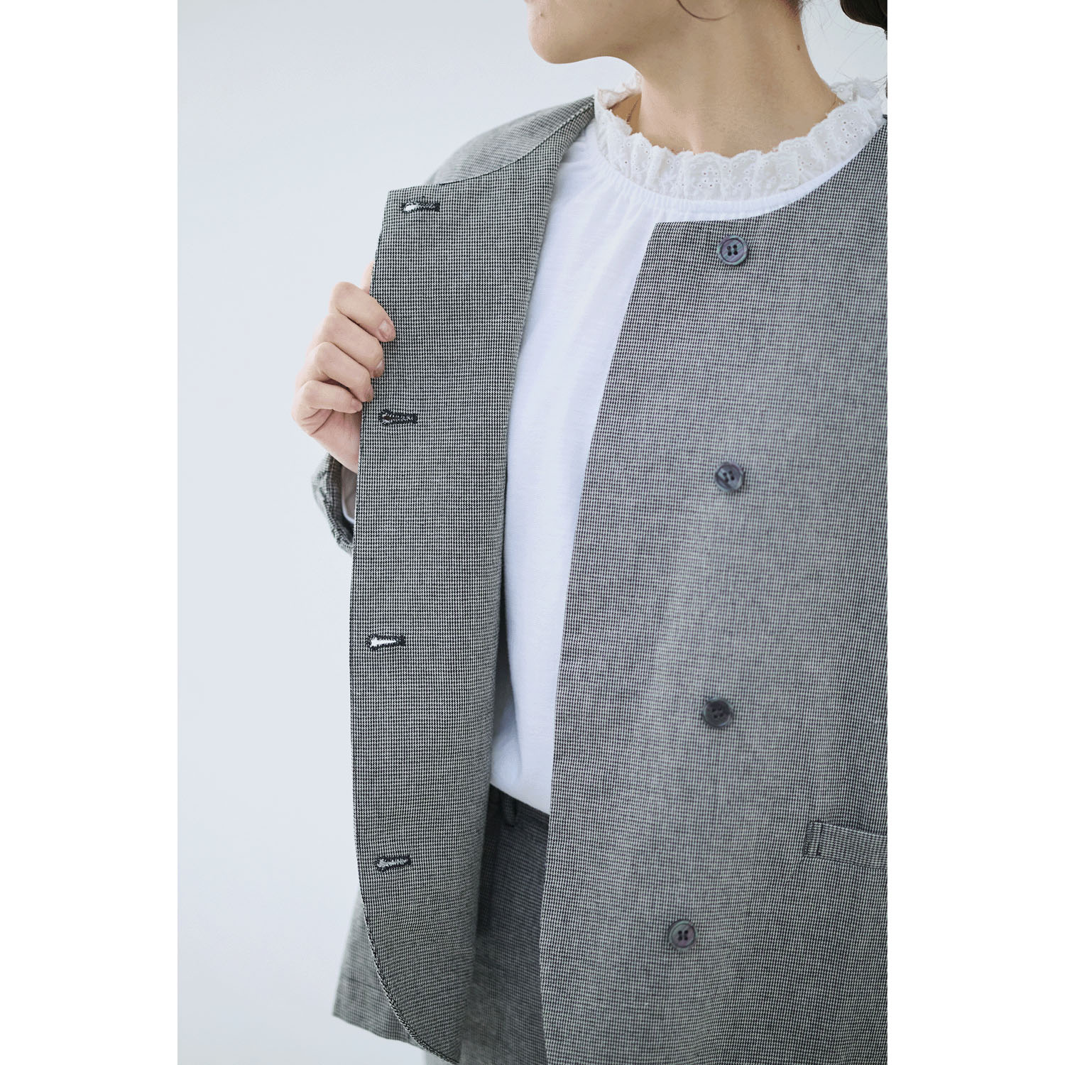 cloudnine ノンノ 綿麻布帛バルーンジャケット - 画像10