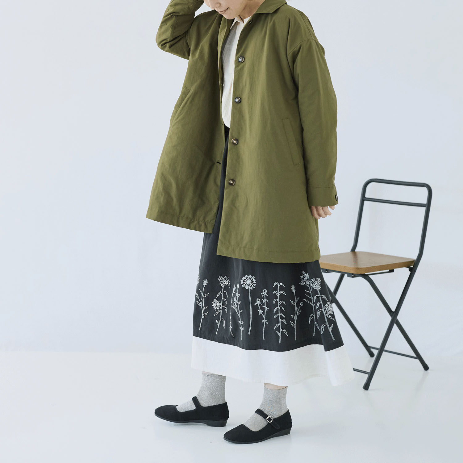 cloudnine ノンノ 中綿入りキルトミドル丈コート - 画像10