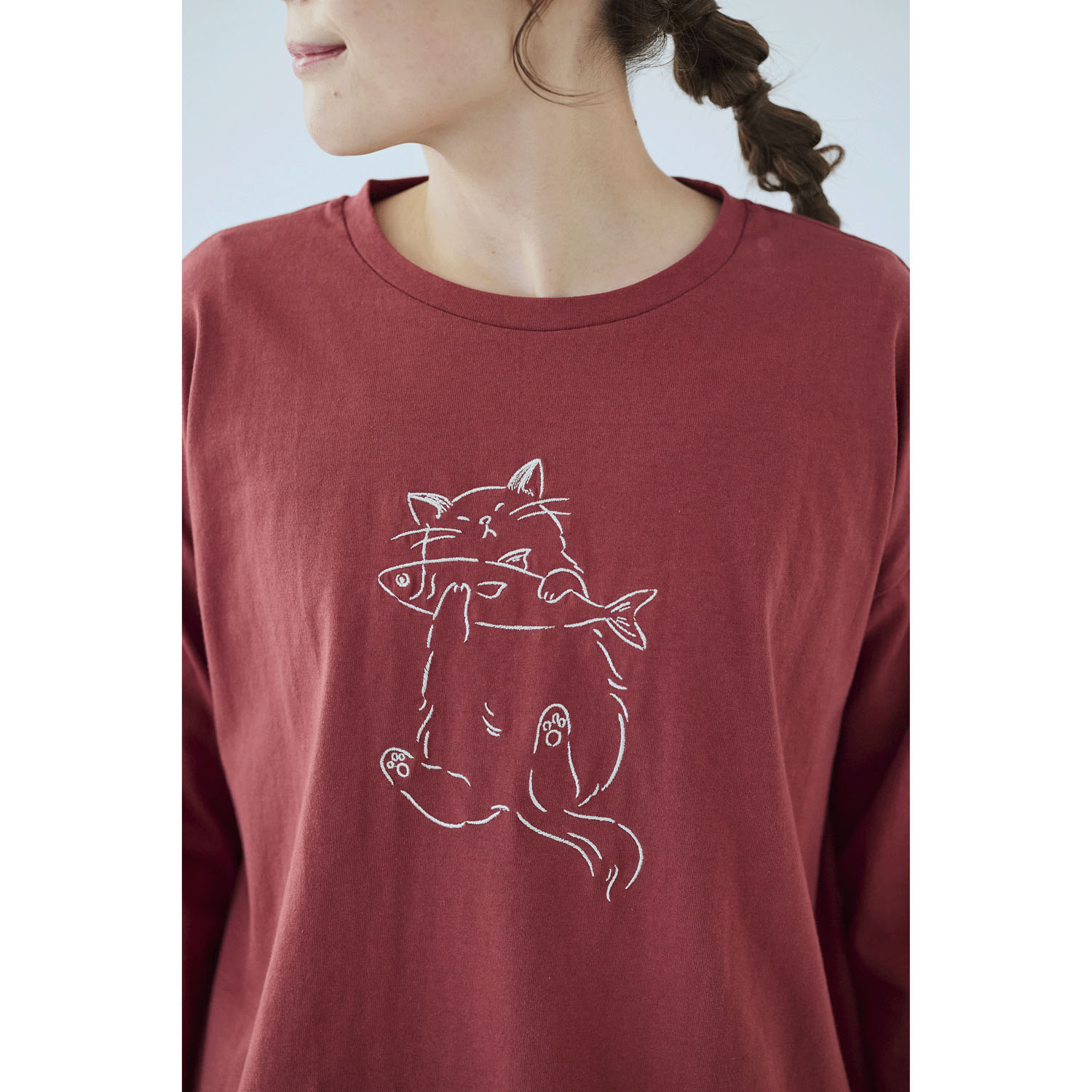 cloudnine ノンノ ネコ刺繍入りカットソー - 画像16