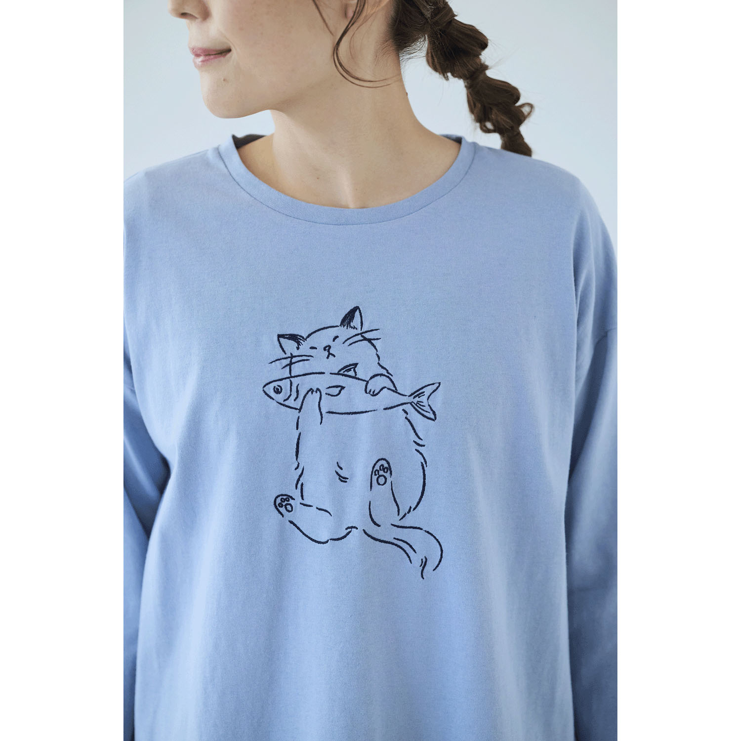 cloudnine ノンノ ネコ刺繍入りカットソー - 画像24