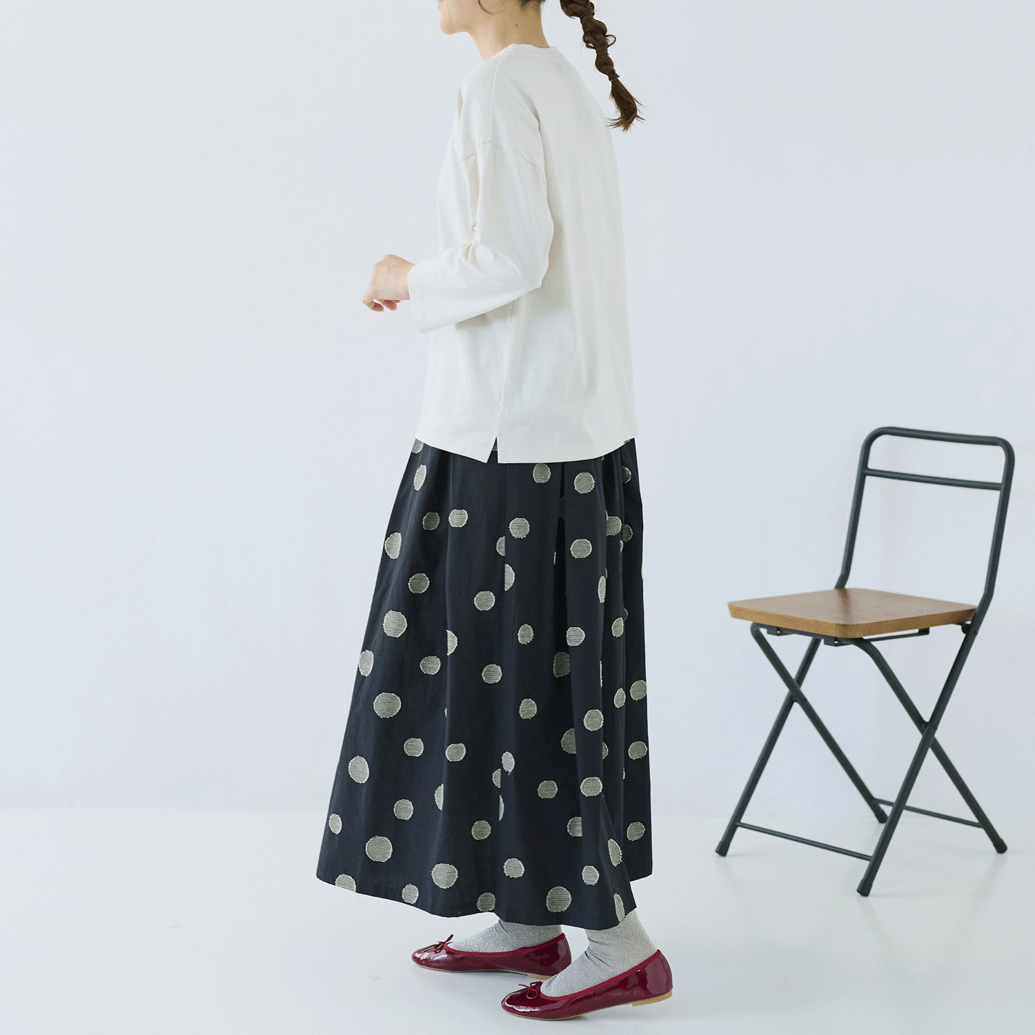 cloudnine ノンノ ネコ刺繍入りカットソー - 画像4