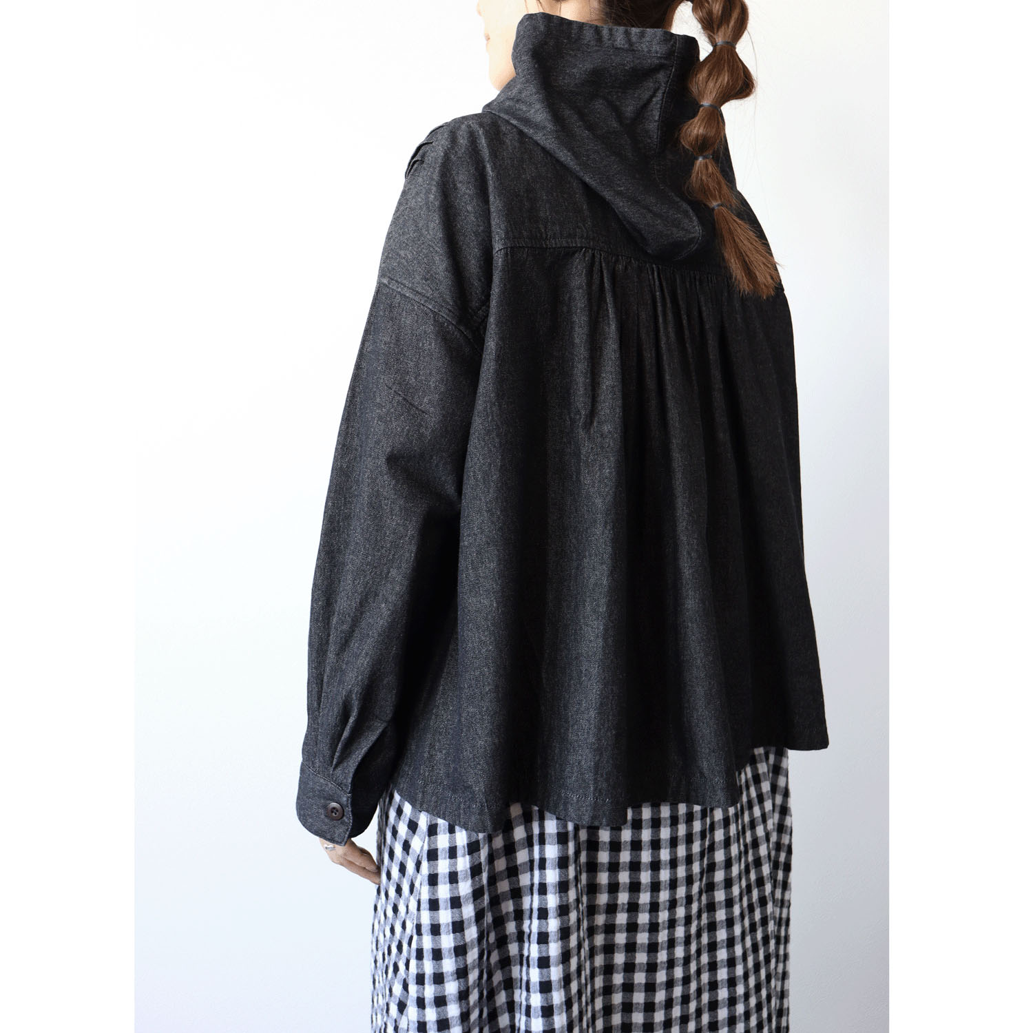 cloudnine ノンノ フード付きデニムショートアウター - 画像4