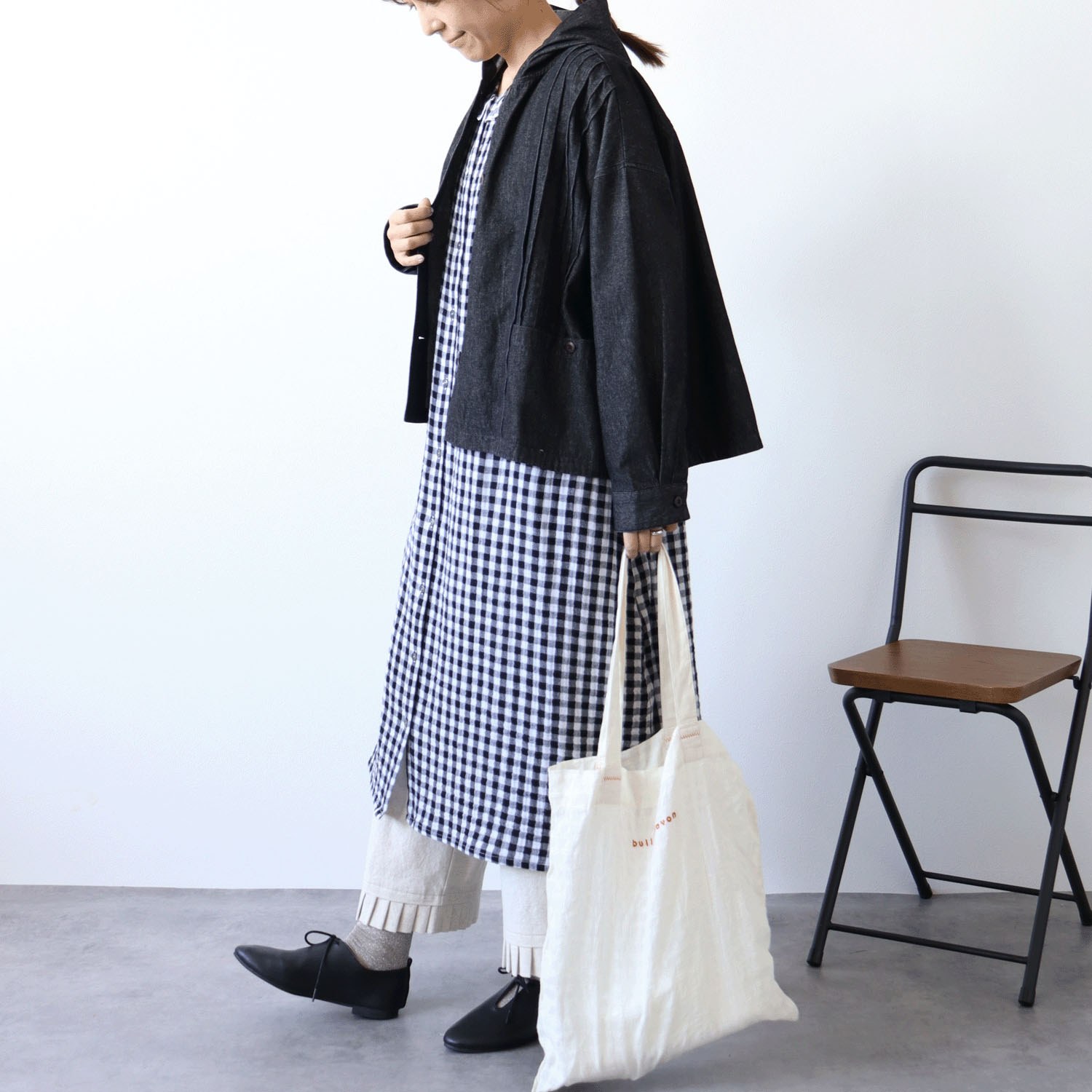 cloudnine ノンノ フード付きデニムショートアウター - 画像9