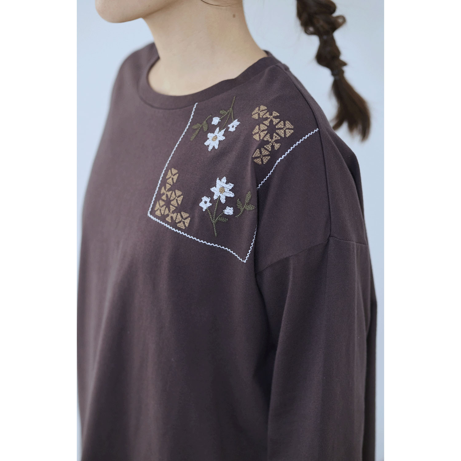 cloudnine ノンノ オーガニックコットン刺繍カットソー - 画像5