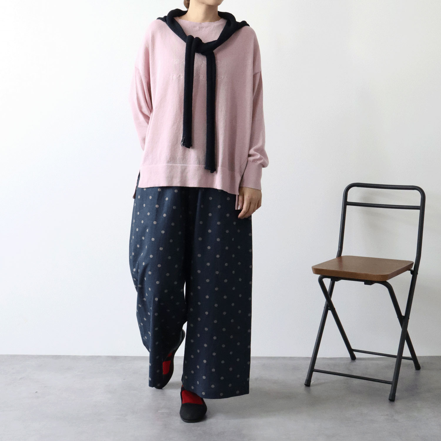 cloudnine ノンノ ロゴ刺繍入りニットプルオーバー - 画像11