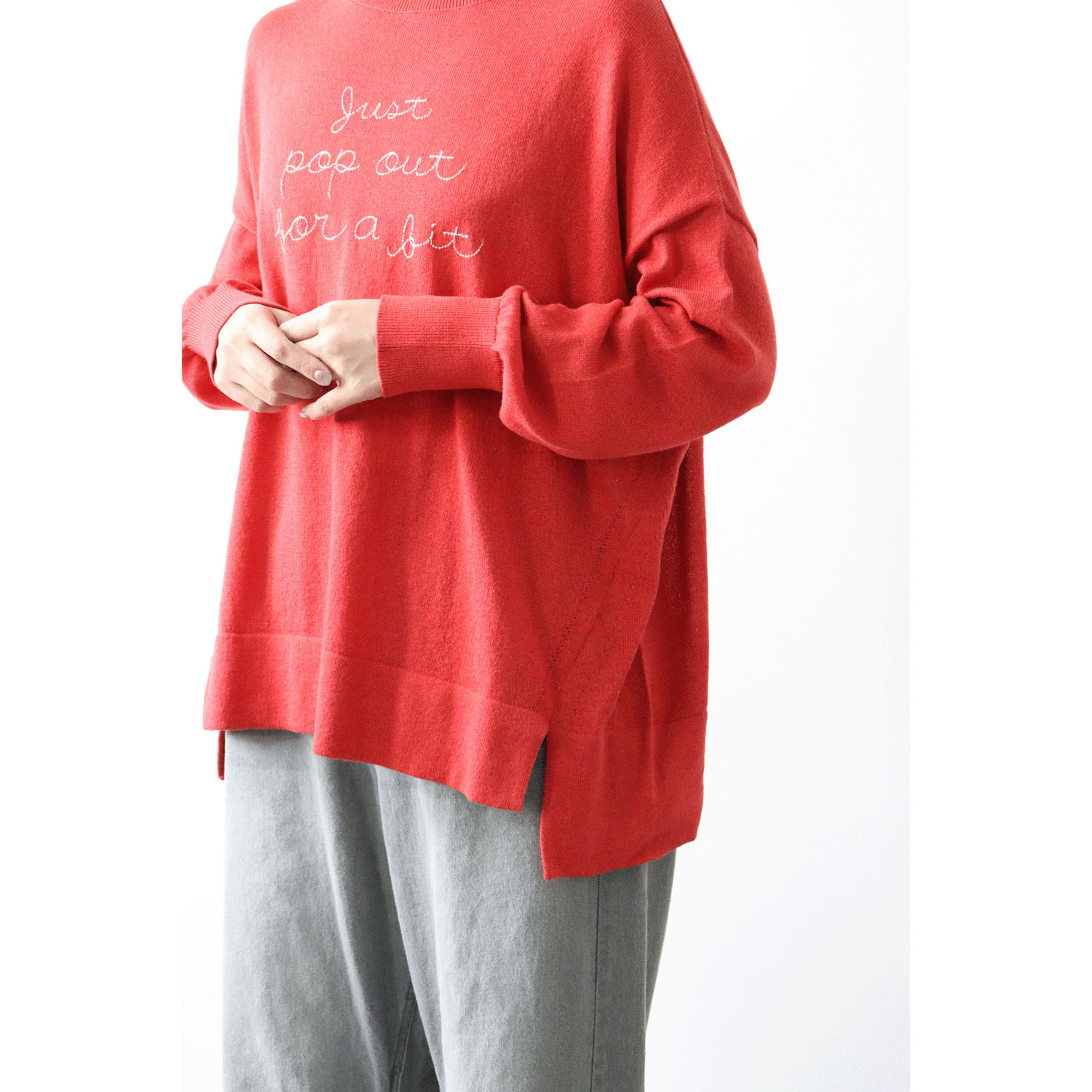 cloudnine ノンノ ロゴ刺繍入りニットプルオーバー - 画像17