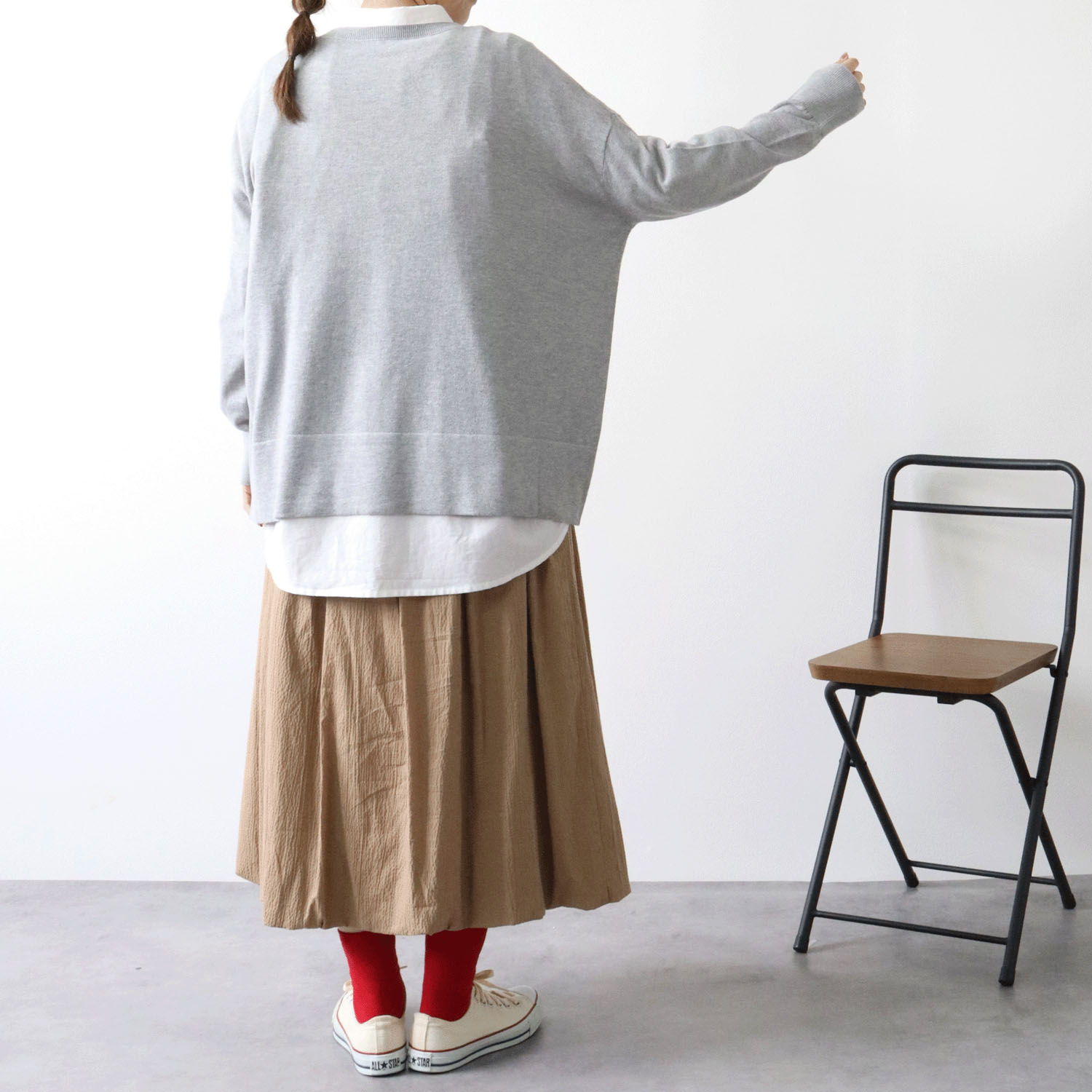 cloudnine ノンノ ロゴ刺繍入りニットプルオーバー - 画像4