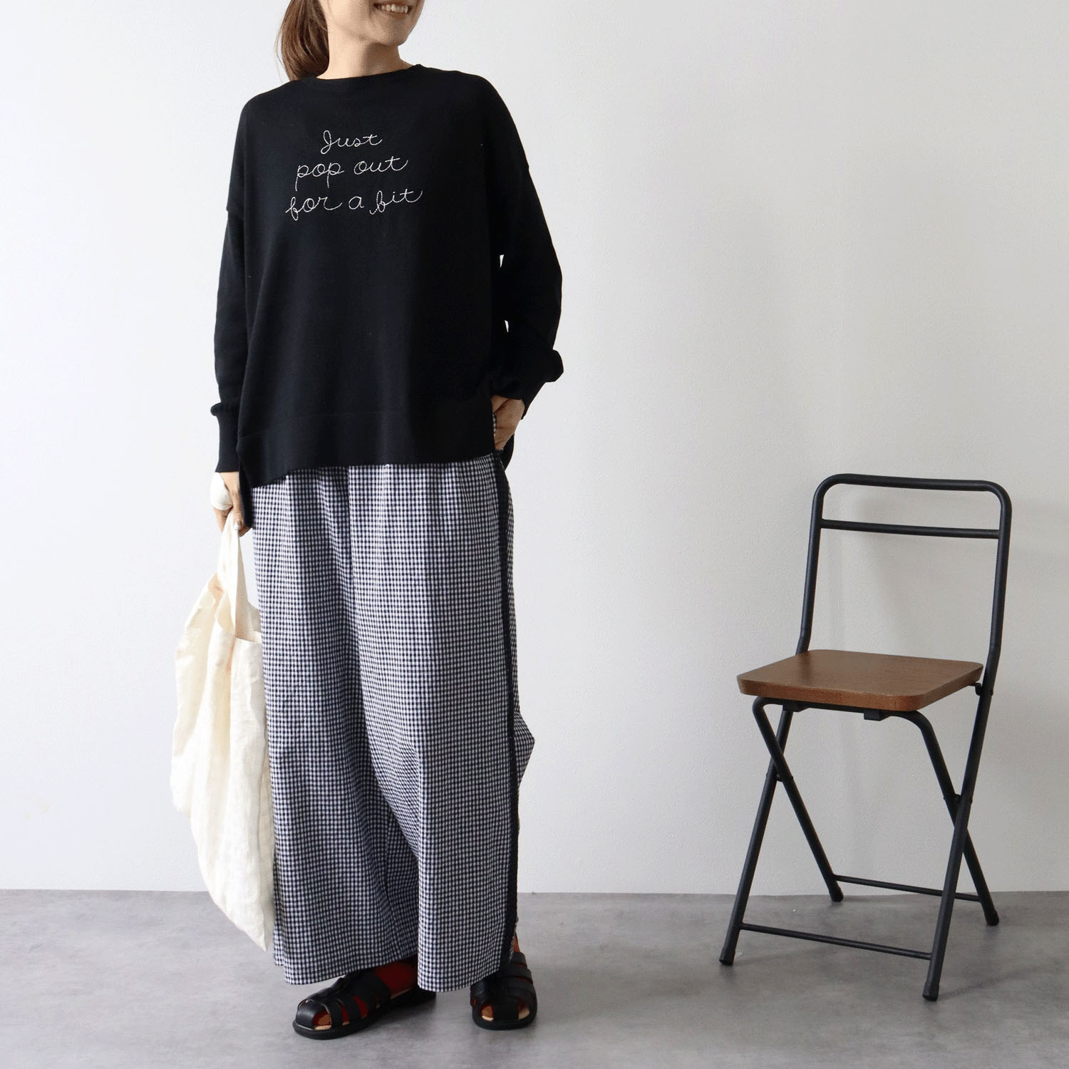 cloudnine ノンノ ロゴ刺繍入りニットプルオーバー - 画像6