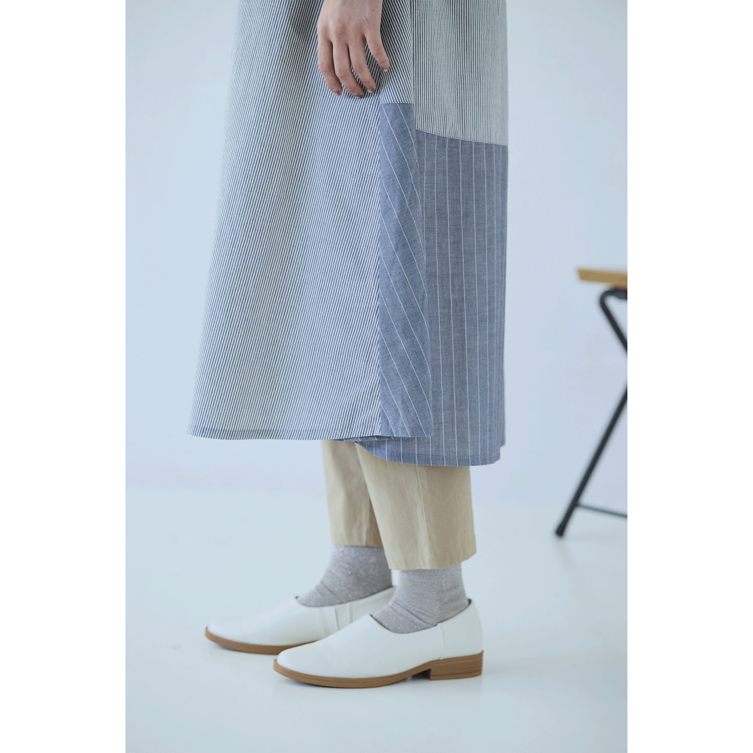 cloudnine ノンノ ストライプ切替シャツワンピース - 画像11