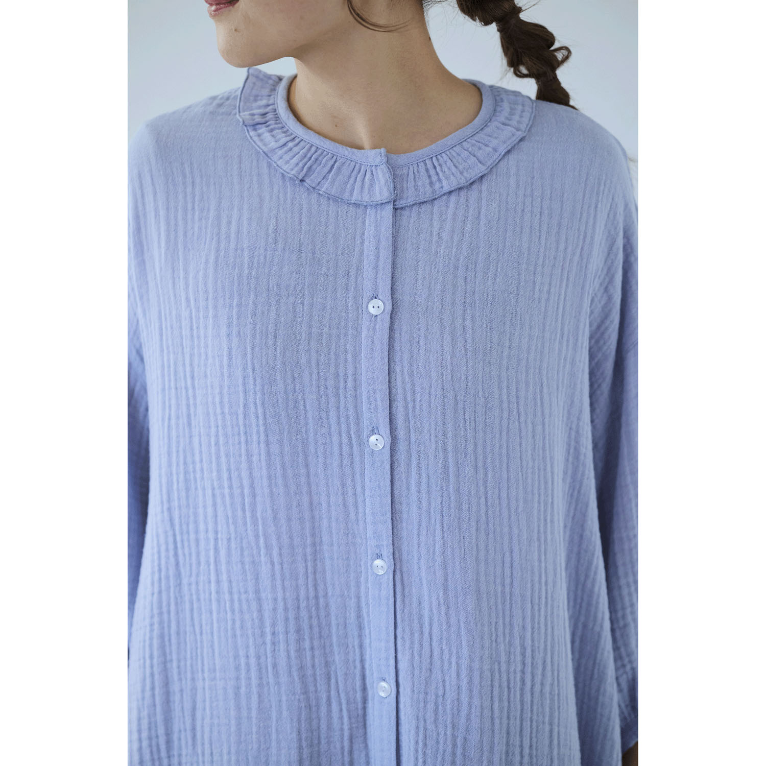 cloudnine ノンノ コットンダブルガーゼ前開きワンピース - 画像7