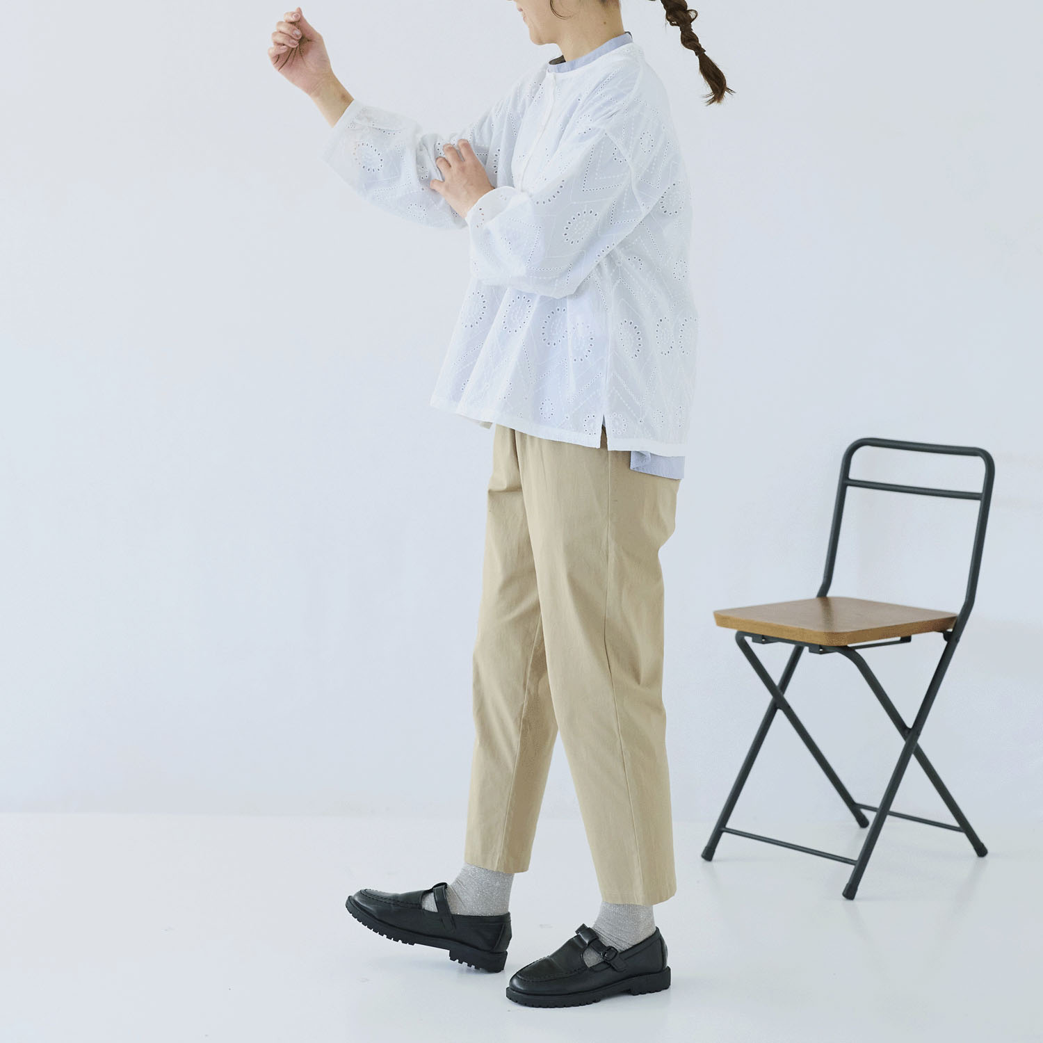 cloudnine ノンノ 60sコットン生地 総レース 9分袖 ショート丈アウター - 画像2