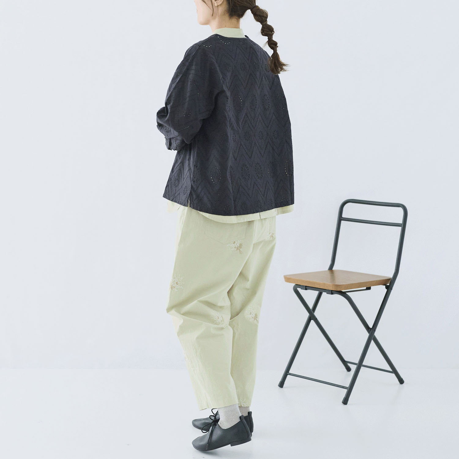 cloudnine ノンノ 60sコットン生地 総レース 9分袖 ショート丈アウター - 画像11