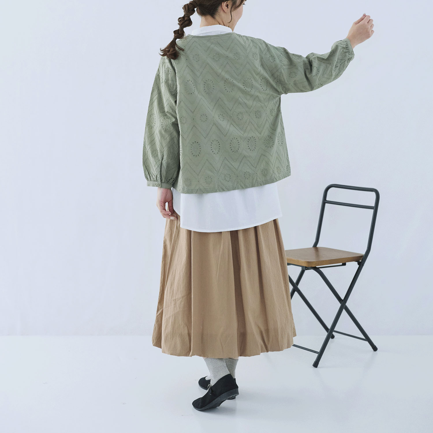 cloudnine ノンノ 60sコットン生地 総レース 9分袖 ショート丈アウター - 画像15