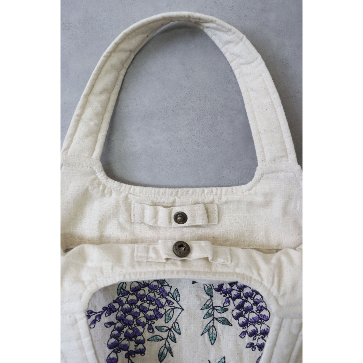 れんげ ノンノ 綿スラブシャンブレー花柄刺繍バッグ - 画像11